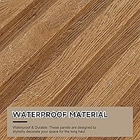 Vista 4 de WPC - Paneles de pared con listones, paquete de 8 paneles de pared 3D WPC de madera, paneles acústicos para decoración de pared interior, sala