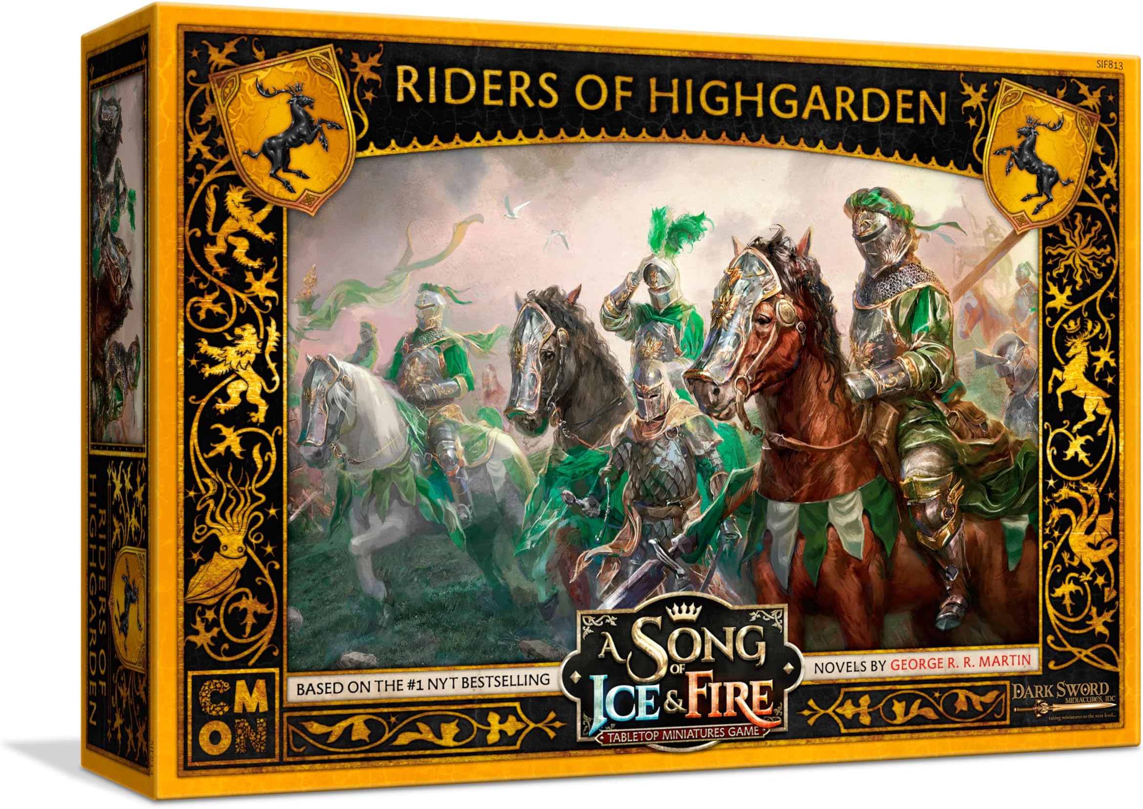A Song of Ice and Fire Tabletop Miniatures Game Riders of Highgarden Unit Box - Noble Cavalry of House Tyrell, Strategy Game for Adults, Ages 14+, 2+ Players, 45-60 Minute Playtime, Made by CMON