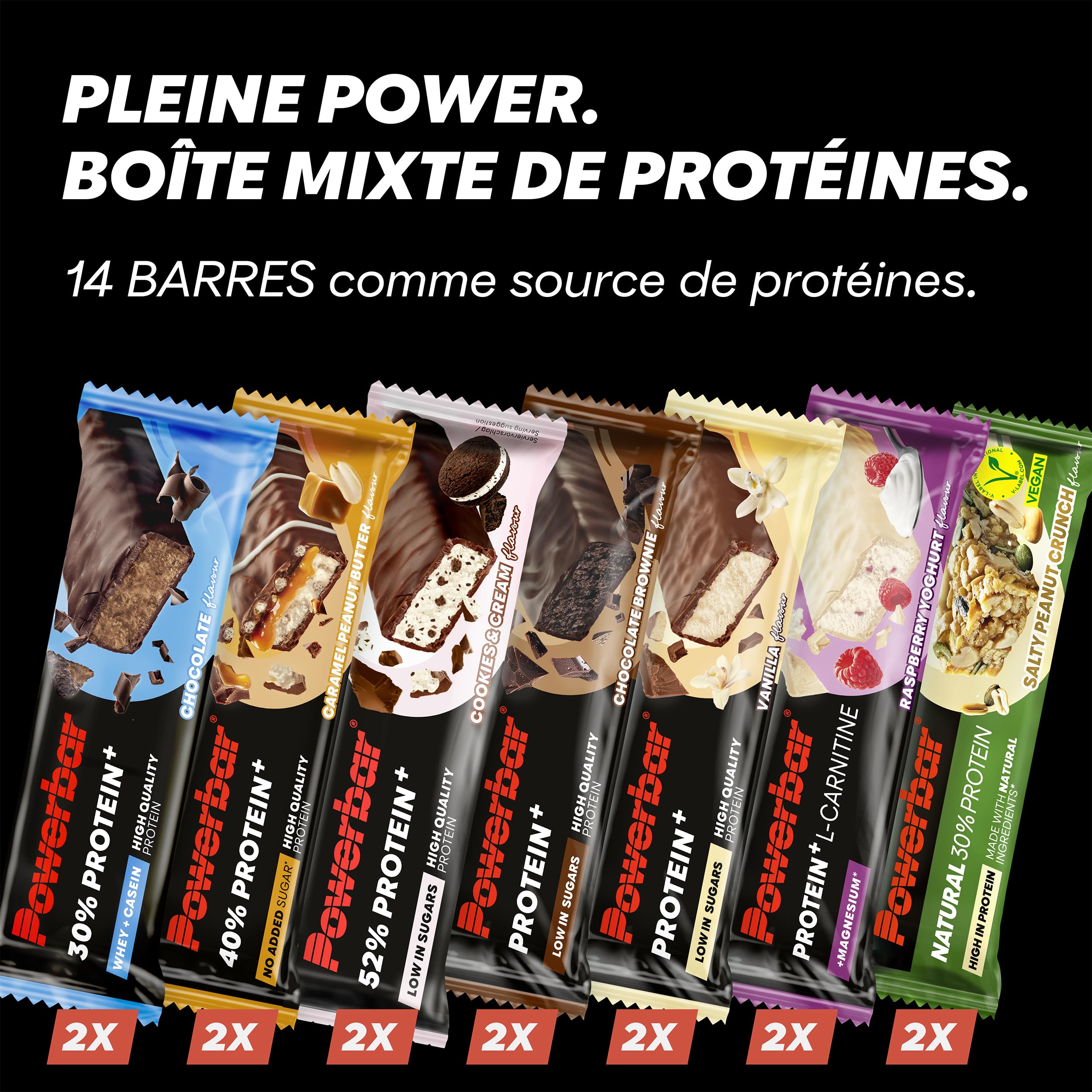 Powerbar - Protein Multiflavour Box - 14 barres Powerbar - Boîte assortie