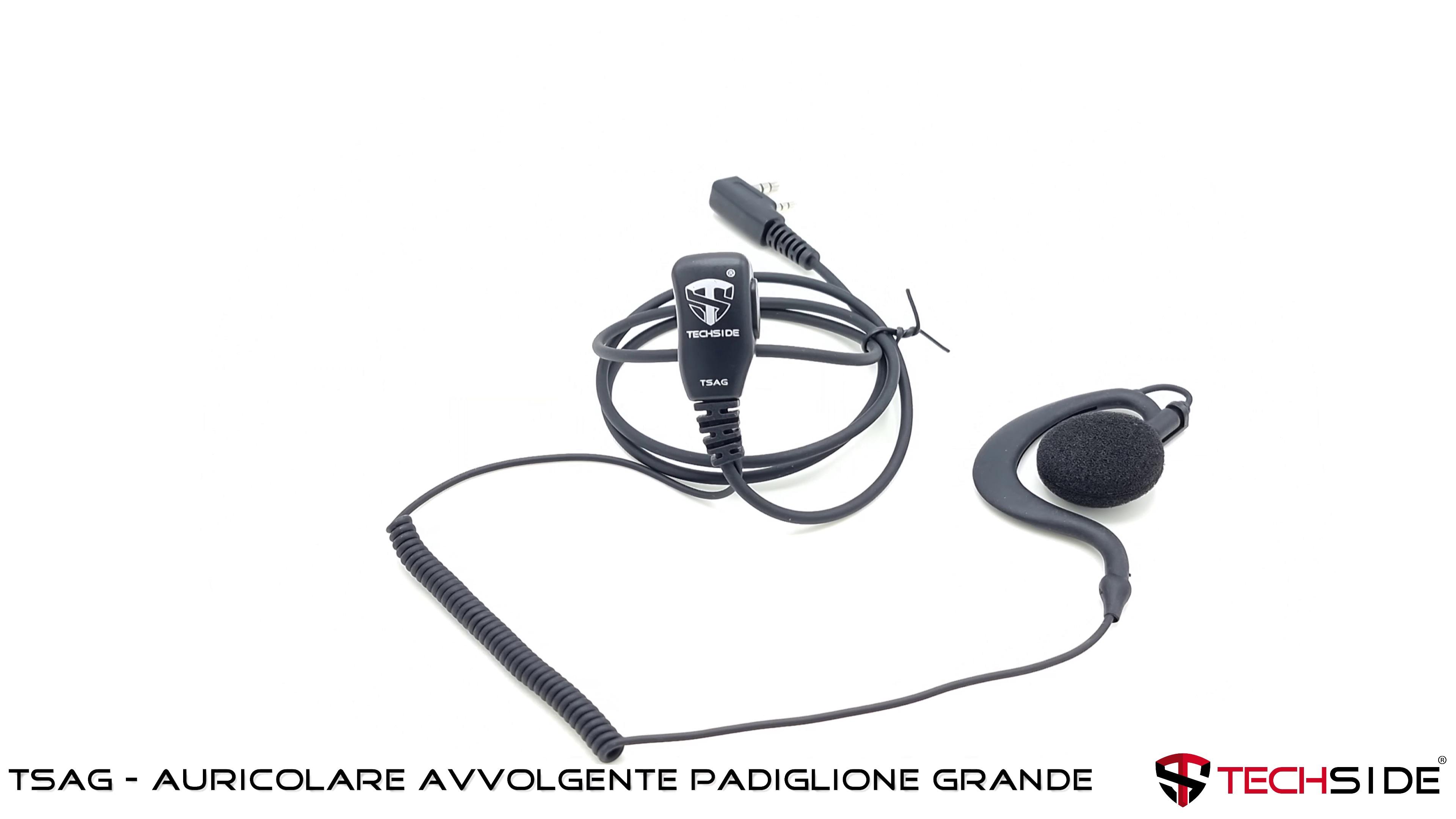 Microfono Auricolare Per Radio Kenwood 2 Pin - Cavo Spiralato Con PTT Rinforzato - Foto 6