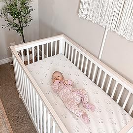 Newton Baby Fitted Crib Sheet (2-Pack) - Ultra Breathable and Soft, Organic Cotton, Fits All Standard Cribs, Wishing on a Star White