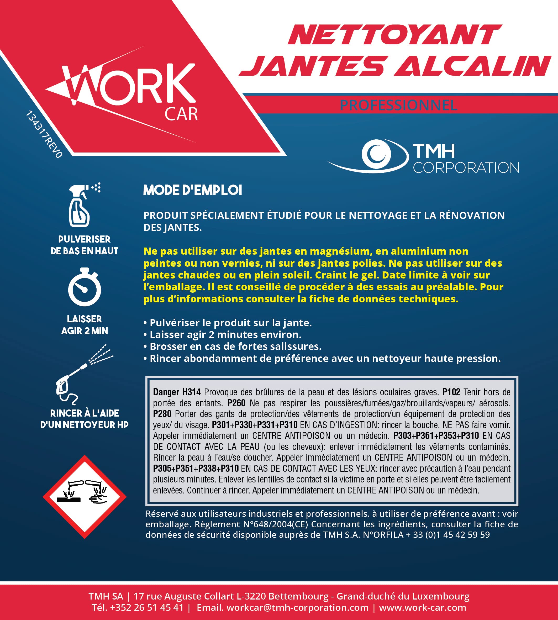 Limpiador de Llantas Profesional alcalino superpotente 20 l – Renovación eficaz de Llantas Listo para Usar – Elimina fácilmente Las Manchas