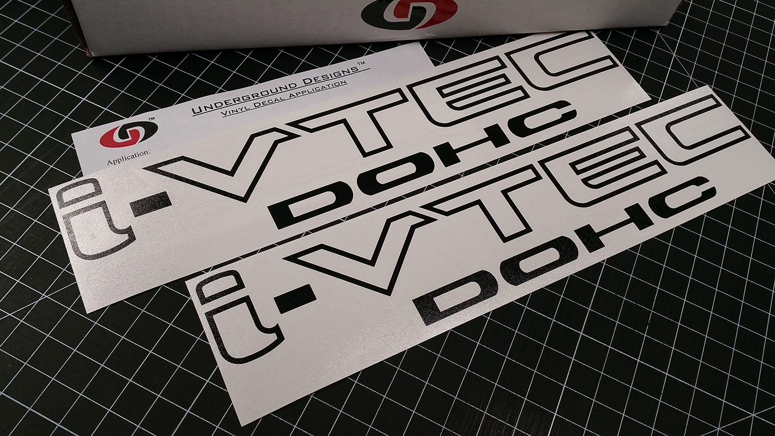 I VTEC DOHC 12" (Pair X2) Vinyl Decal Sticker Import Tuner Gloss Black