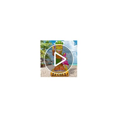 Aufblasbare Tiki-Dekoration für Luau-Partys: Flamingo mit LEDs – Aloha-Stimmung für Sommer und Strand! – Bild 8