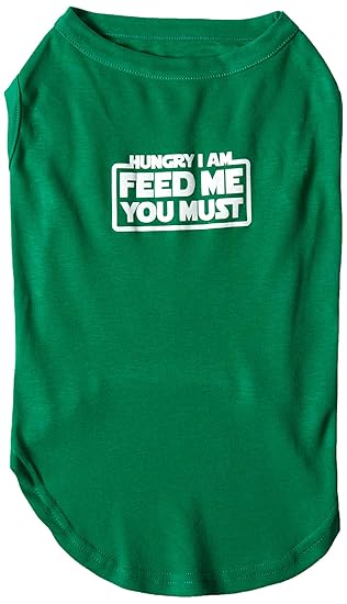 Mirage Pet Products Hungry I Am Screen Print Shirt Emerald Green XXL (18)