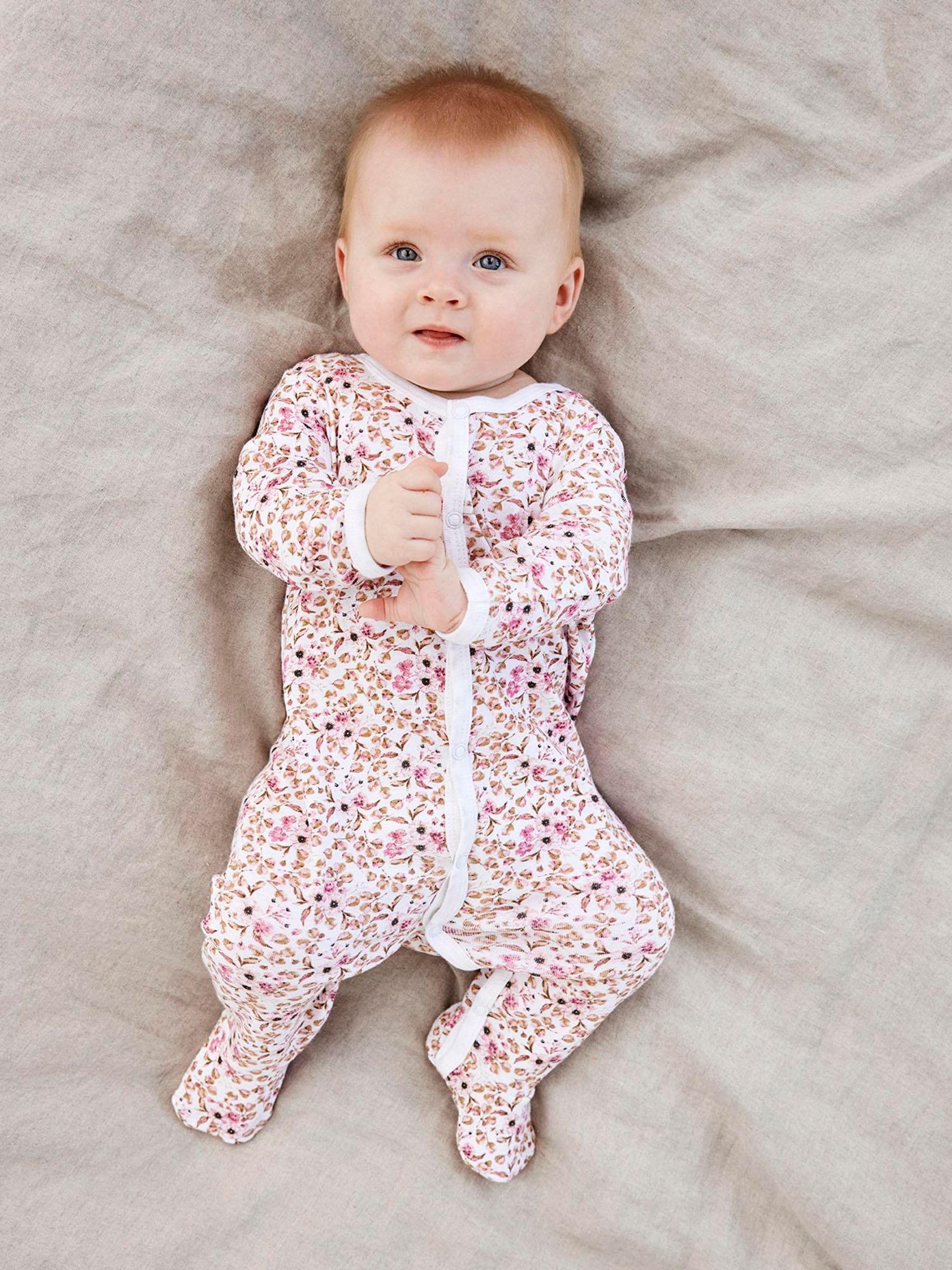 NAME IT Nbfnightsuit 2p W/F Rose Flower Noos Mamelucos para bebés y niños pequeños Bebé-Niñas