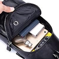 Vista 56 de LUKZIJAES Bolso bandolera de cuero genuino para hombre marrón (#1-Brown)