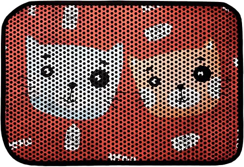 Miniatura 9 de FOREVERPETSUPPLIES Tapete de arena para gatos de 24 x 16 pulgadas, tapete grande para caja de arena, tapete de doble capa, a prueba de agua y orina,