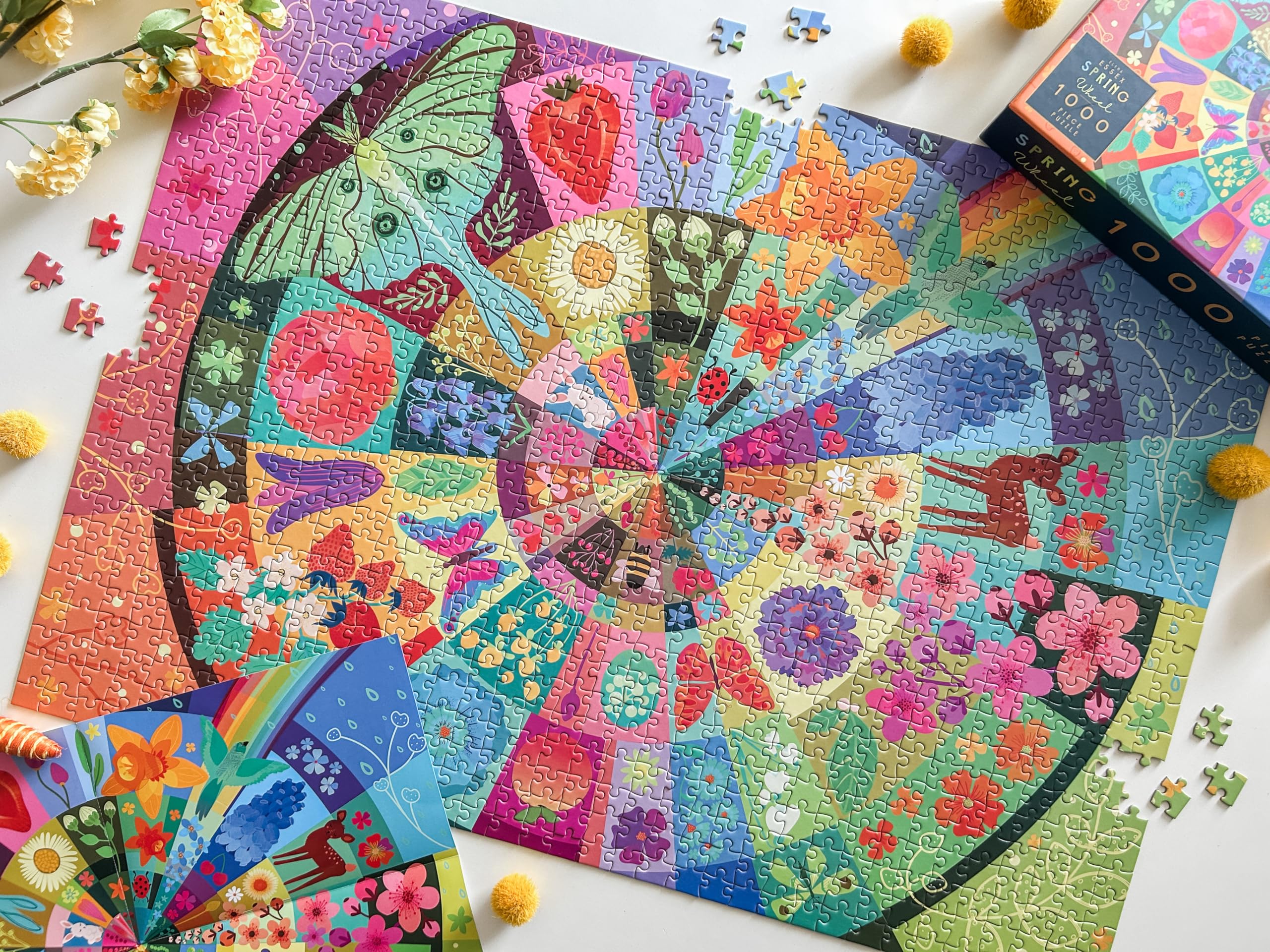 Elena Essex 1000 sztuk puzzli dla dorosłych - koło sprężynowe, puzzle dla dorosłych 1000, dla dorosłych, 1000 sztuk, fajne wiosenne letnie puzzle kwiatowe, rozmiar 70 x 50 cm