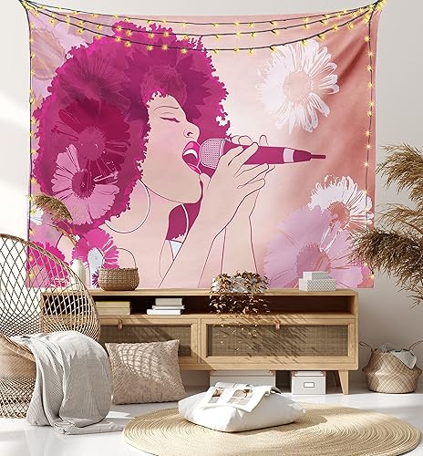 Miniatura 41 de Lunarable Tapiz abstracto, diseño floral de cachemira batik, adorno dibujado a mano, decoración de tela para colgar en la pared para dormitorio