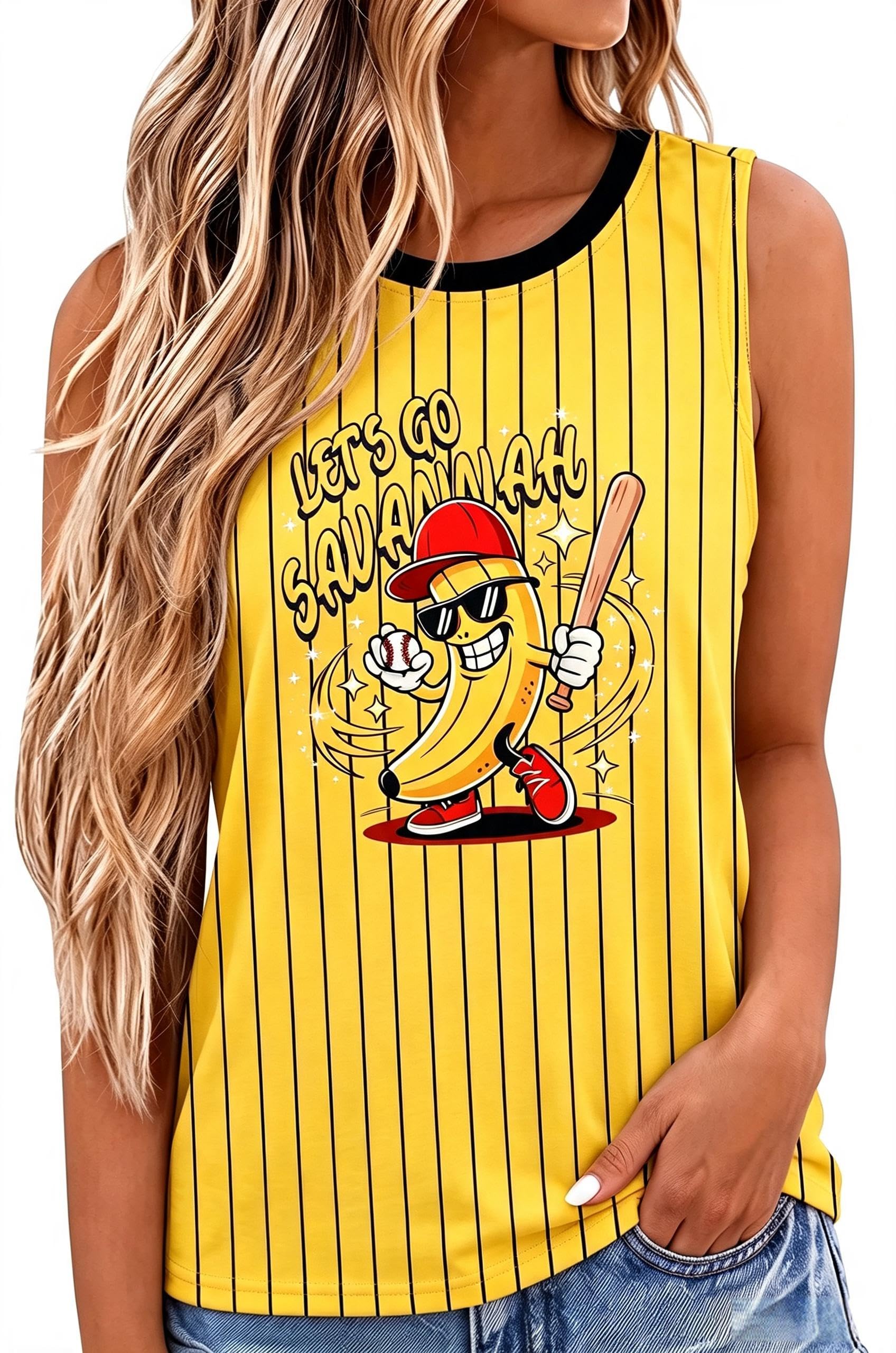 Baseball Tank Tops for Women: Game Day Shirt Graph...