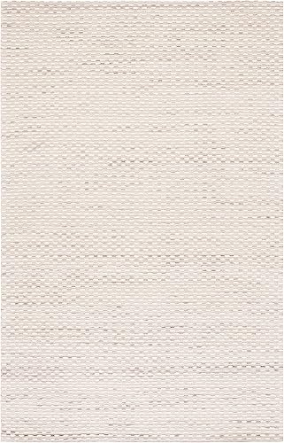 Miniatura 2 de SAFAVIEH Marbella Collection - Alfombra de área de 5 x 8 pies, color beige, lana hecha a mano, ideal para zonas de alto tráfico en sala de estar,