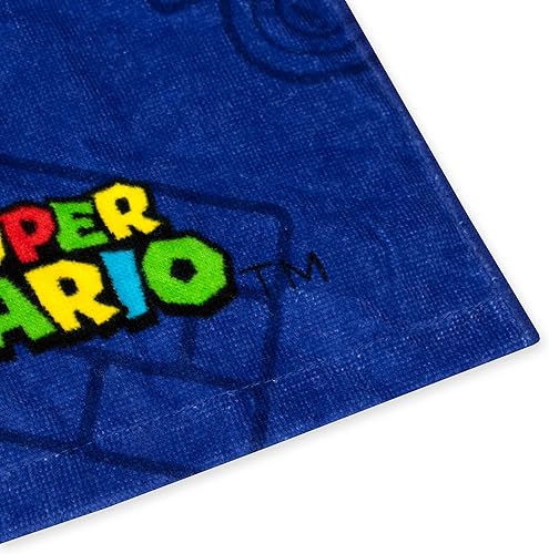 Miniatura 5 de SUPER MARIO - Poncho de toalla con capucha para niños, talla única, color azul