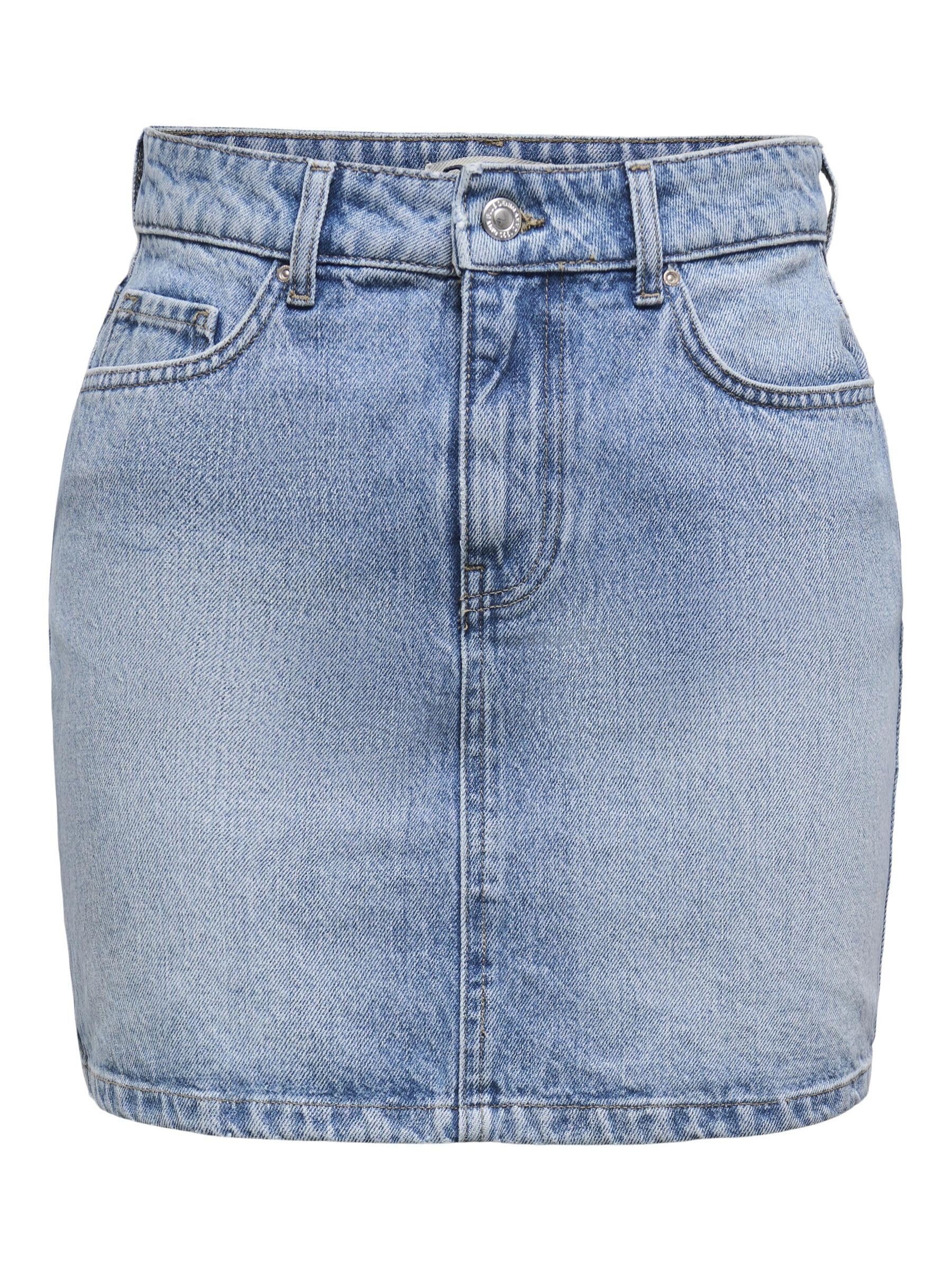 Only Women's Light Blue (Light Blue Denim) Denim Skirt Onlstella Denim Short Skirt, L