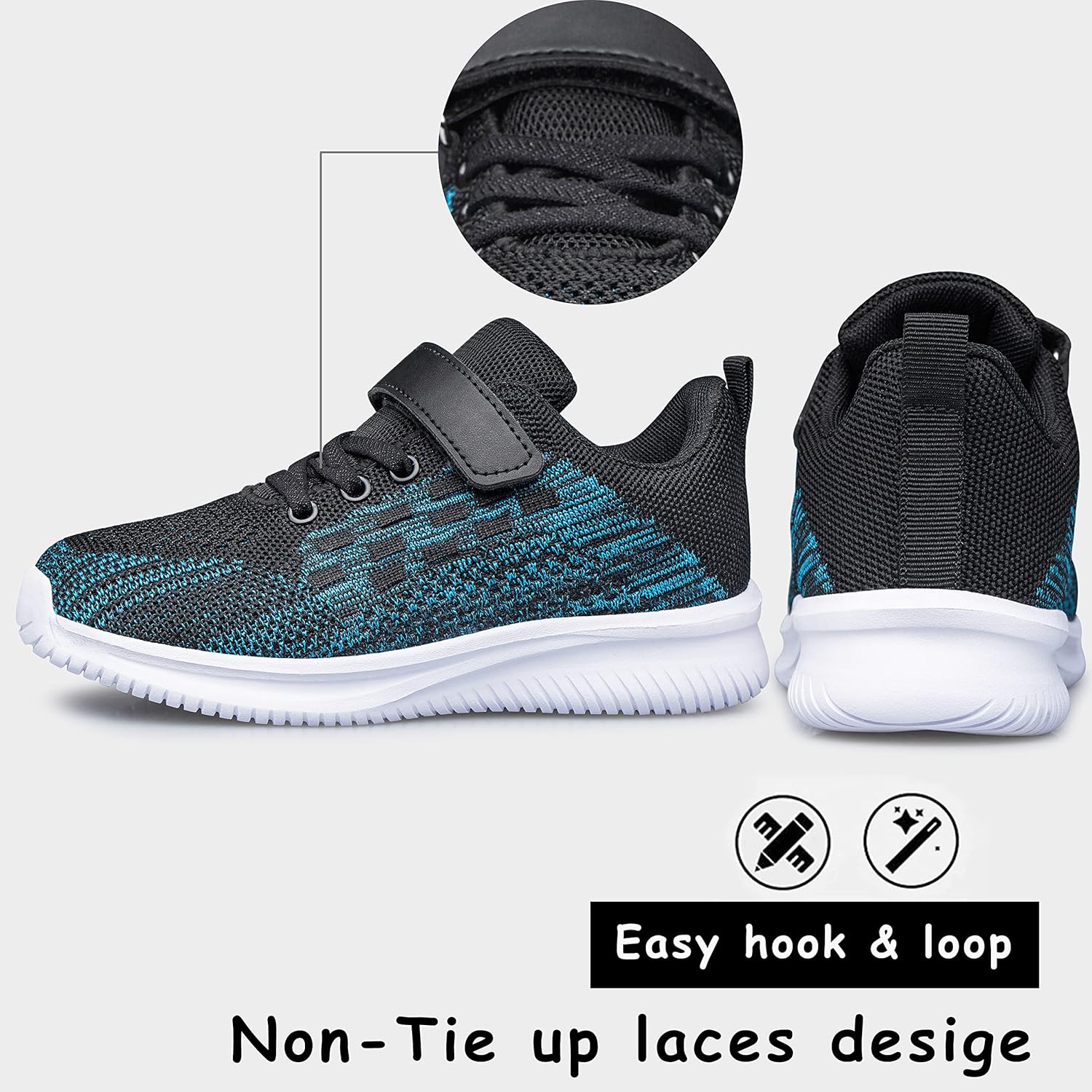 YHOON Boys Girls Shoes Kids Sneakers Breathable Athletic Running Tennis Shoes for Toddler/Little Kid/Big Kid - Image 4