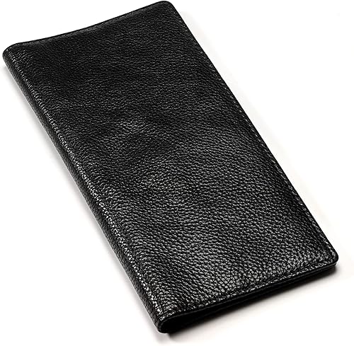 IJUN Men's Bifold Long Wallet,Rfid Blocking Slim Wallet,Genuine Full Grain Tanned Leather