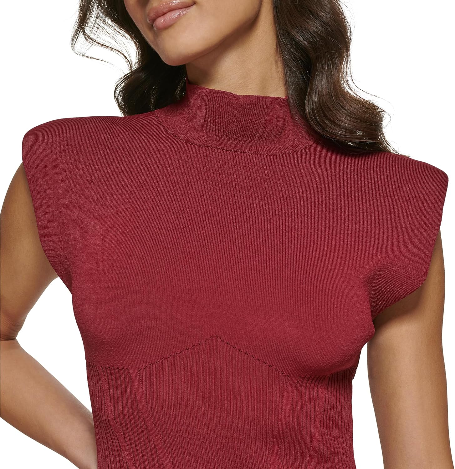 Guess Womens Knit Dress Mock Neck Dress - Image 4