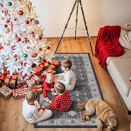 Miniatura 499 de Alfombra lavable para pasillo y de cocina, alfombra de entrada, vintage, suave para el suelo, alfombra antideslizante para interiores, para baño