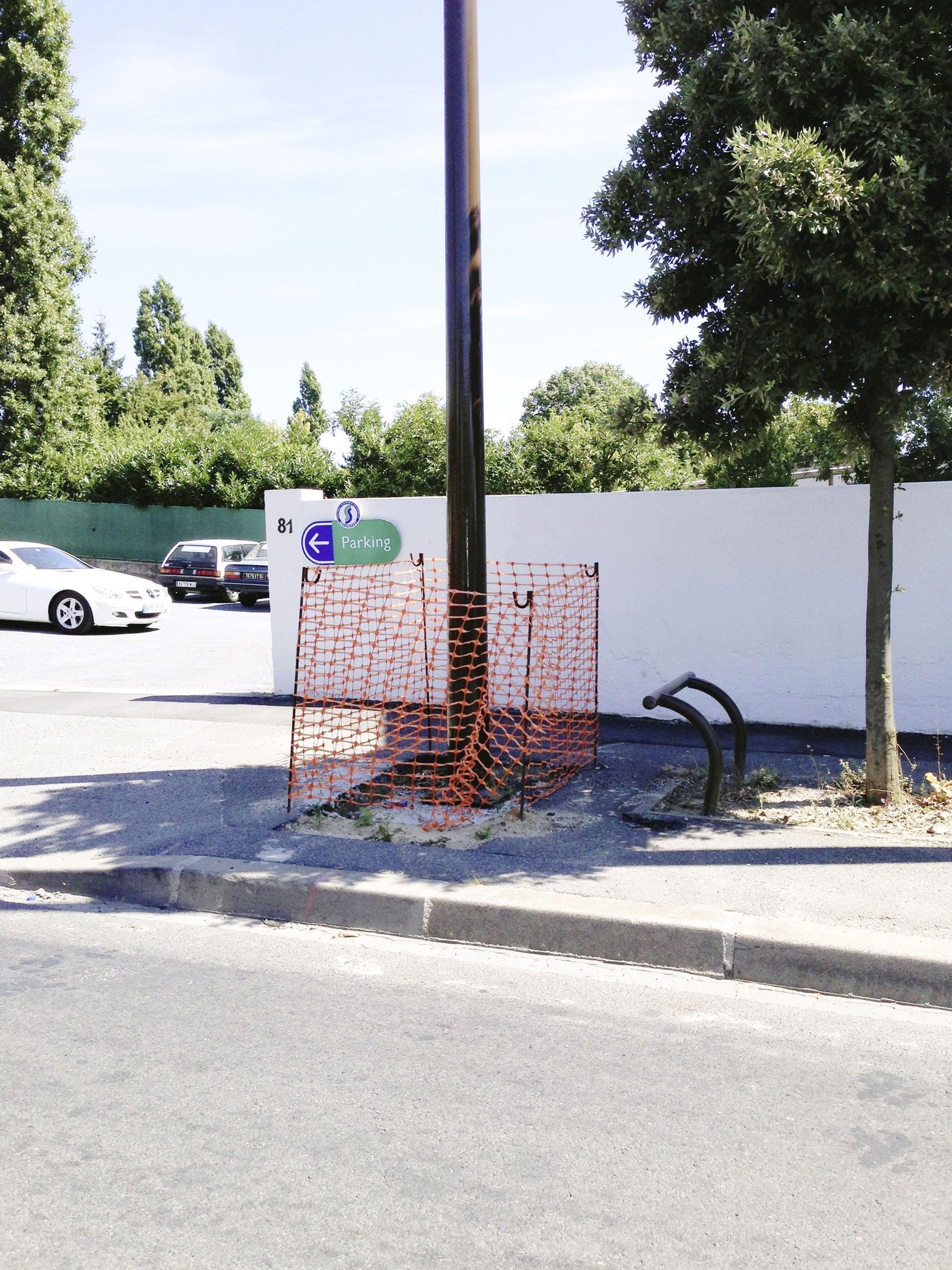 Grillage de chantier orange