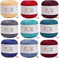 Vista 6 de Hilo de ganchillo golo para tejer a mano Tamaño 30, hilo para calados color Hibiscus-166