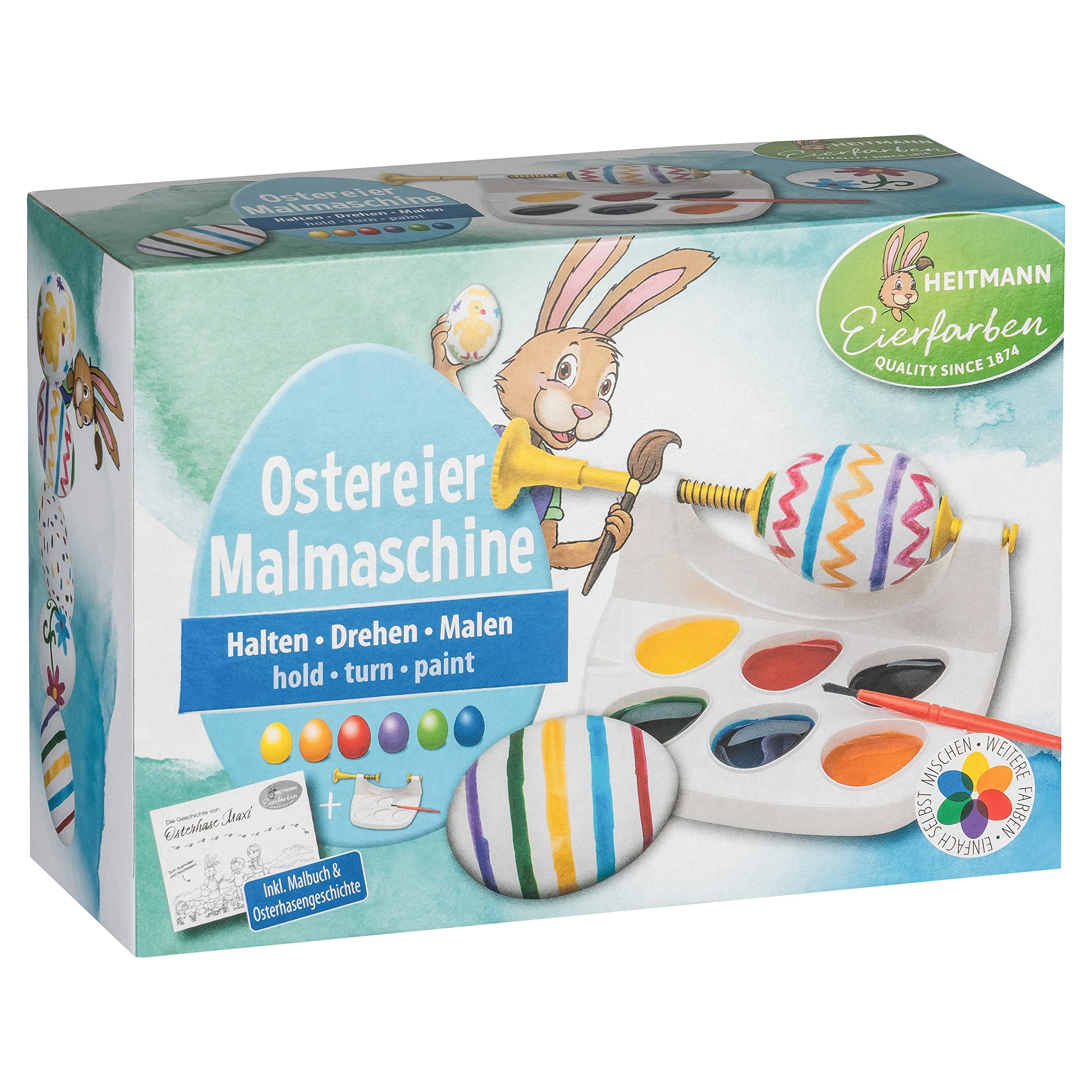 Heitmann Colori Per Uova Express – 5 Tinte Vivaci – Cuoci E Colora Le Uova Insieme In Pentola – Pratico Kit Fai Da Te Per Pasqua – Senza Coloranti Azoici – Rosa, Giallo, Verde, Rosso, Arancione - 3