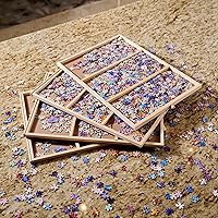 Vista 4 de Buffalo Games - Mesa de rompecabezas - Tamaño jumbo para rompecabezas estándar de 2000 piezas - Área de trabajo de 40 x 31 pulgadas - Cajones