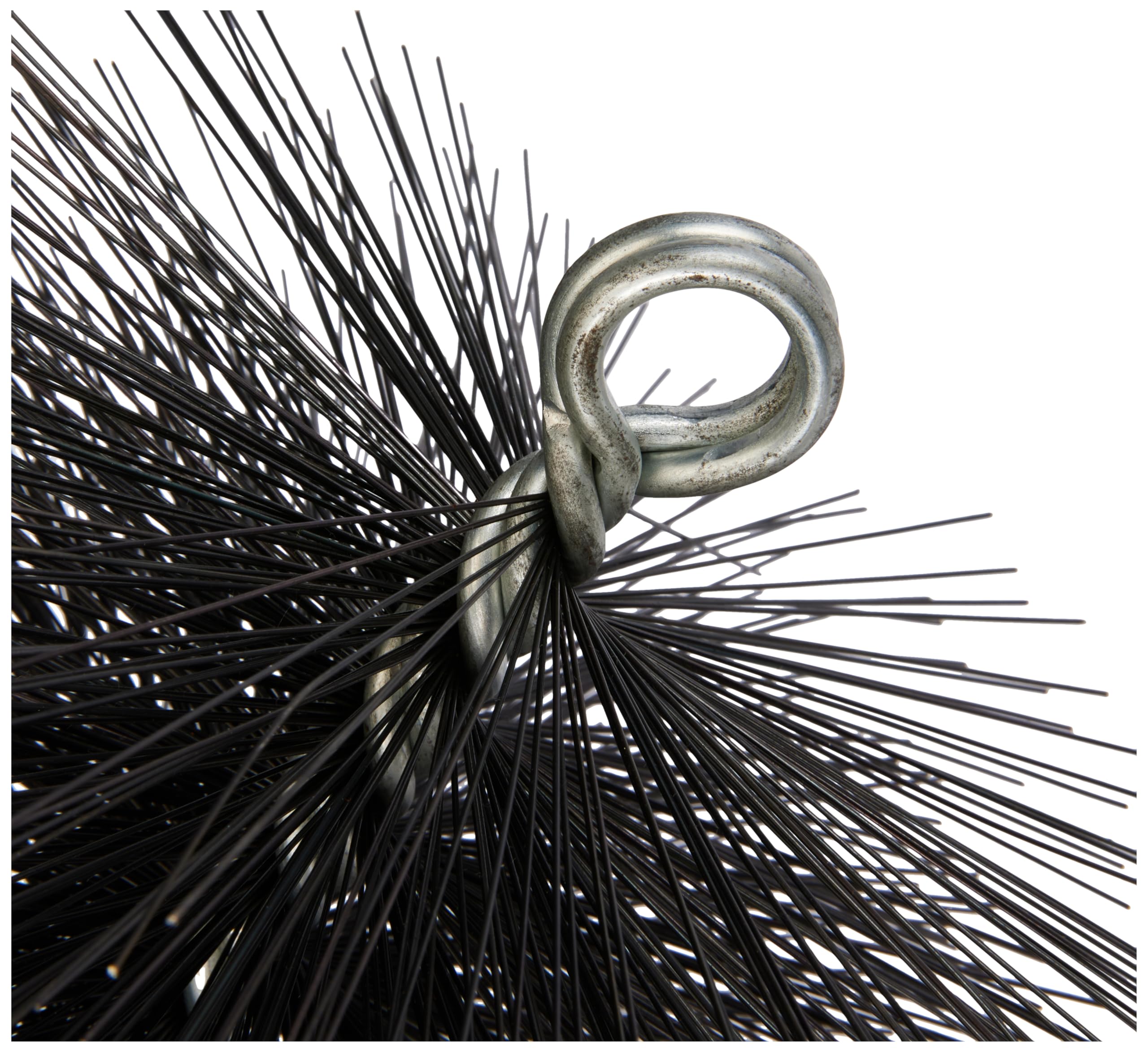 FIREFIX 2036/5 Brosse pour tuyau de poêle en fil d'acier avec filetage mâle M12, 150 mm de diamètre, noir