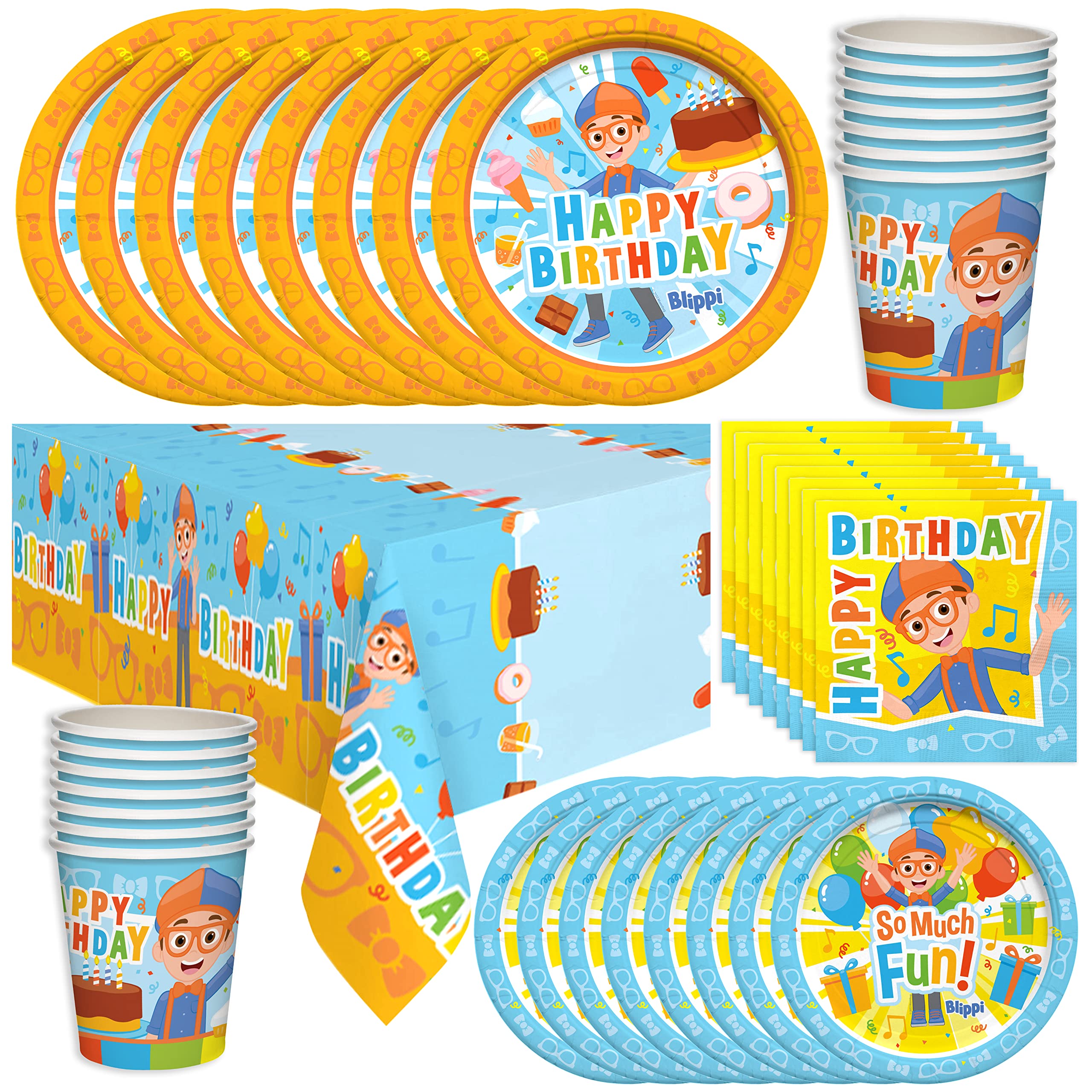 Buy Treasures Gifted Blippi Birthday Party Supplies Serves 16 Guests