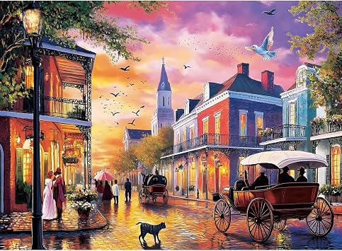 500 Pieces Puzzles for Adults, Evening Street Jigsaw Puzzle