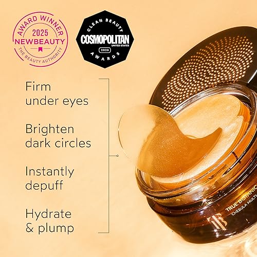 Miniatura 3 de True Botanicals Chebula Parches multicorrectivos para líneas finas, hinchazón y ojeras  Parches reafirmantes debajo de los ojos con ácido