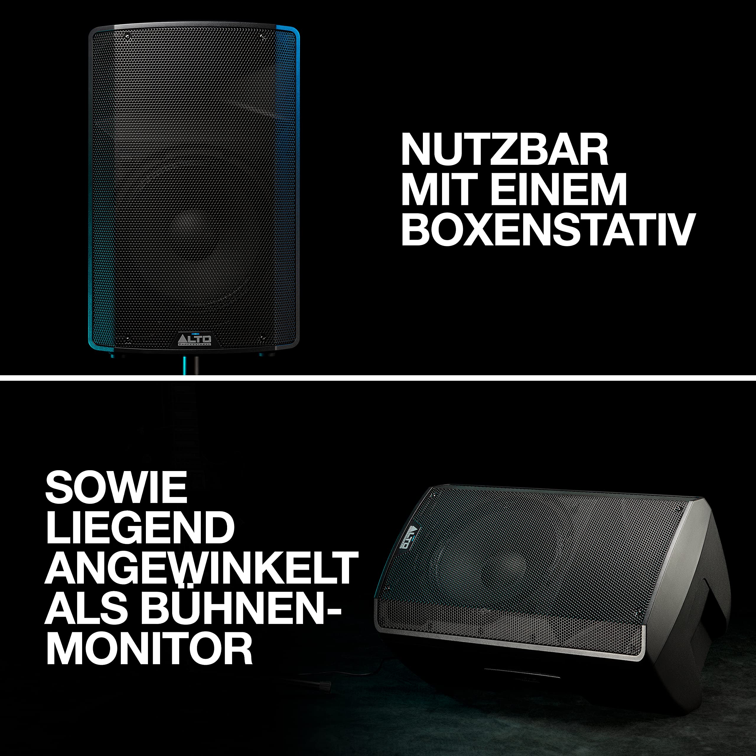 ALTO TX312-700 Watt 12-Zoll 2-Wege Aktiver PA-Lautsprecher mit Signal-Limiting und Schaltbarem Mikrofon/Line-Preamp und XLR In/Out