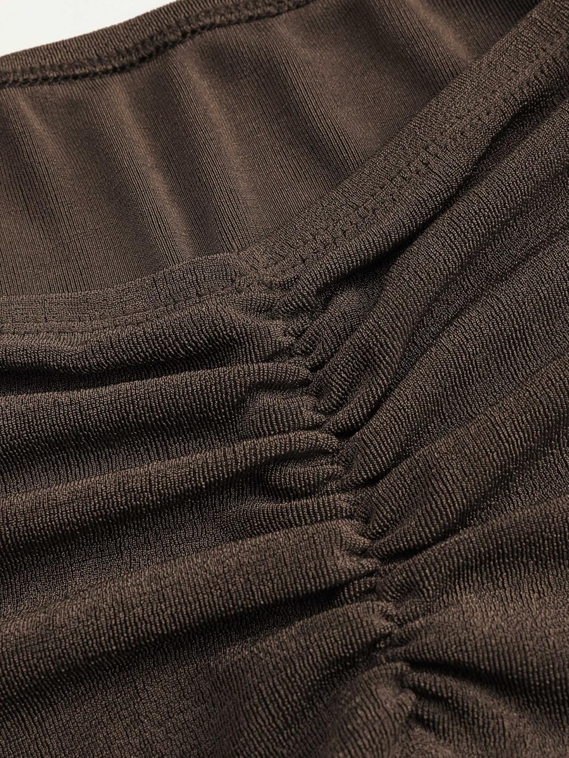 CIDER High Waist Skirts for Women Mermaid Skirt Fishtail Ruched Bodycon Long Maxi Skirt Lettuce Trim Stretchy - Image 3