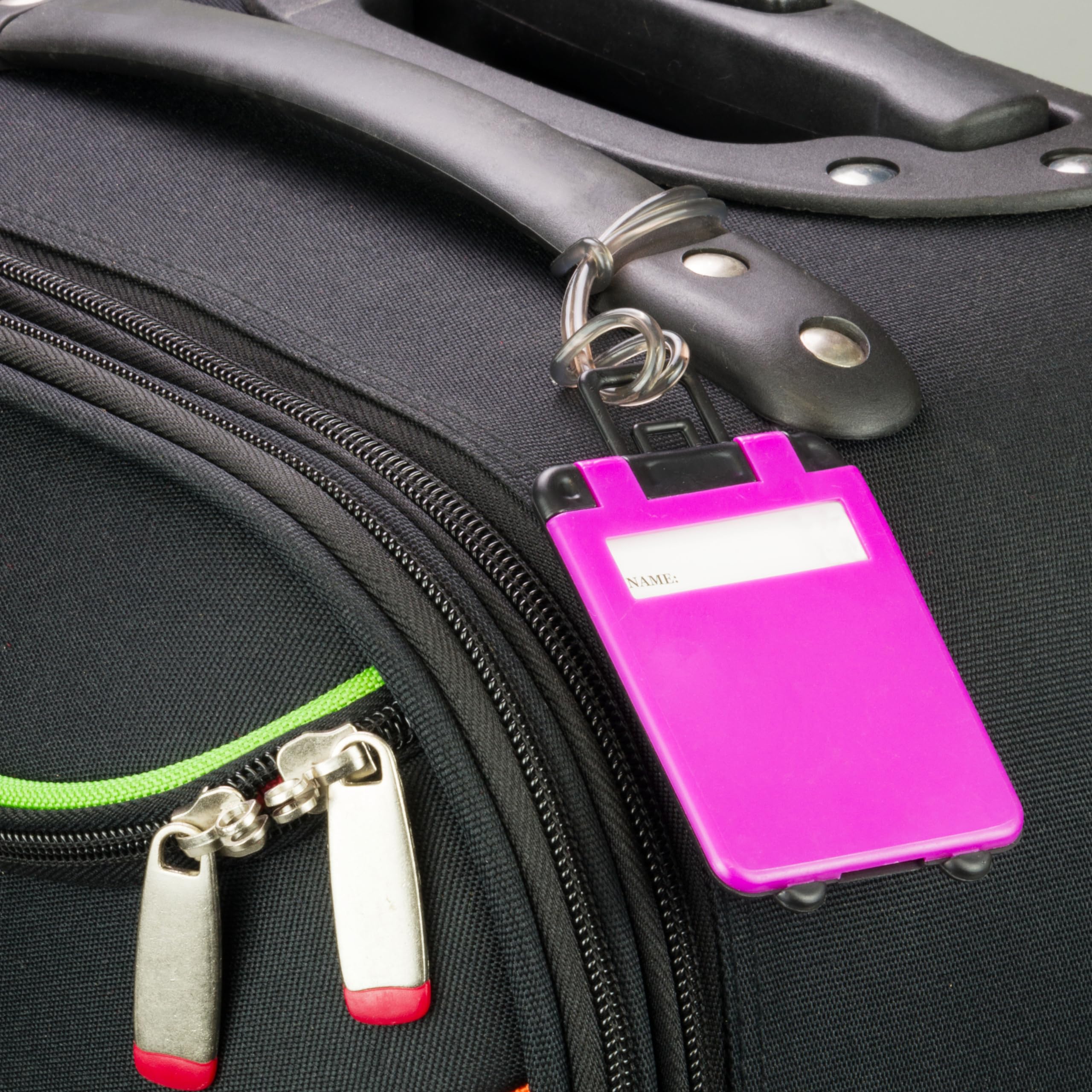 Momowin 7 Pièces éTiquettes D'Identification De Valise, Etiquette Bagage En PVC Imperméable Pour L'Identification Rapide Des Bagages Et La Protection Contre La Perte Des Bagages (7 Couleurs