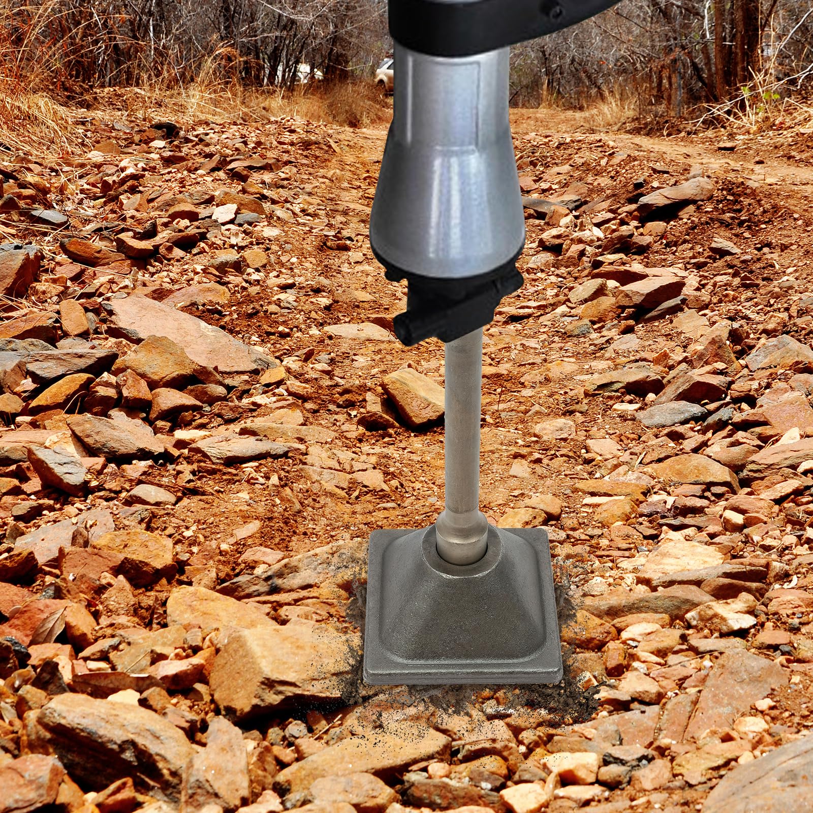Jack Hammer zagęszczarka antywstrząsowa Hex Spline, płyta ubijająca, wałek tampingowy, płyta do ubijania betonu, płyta do ubijania do dużych obciążeń, trzpień sześciokątny 1-1/8" do