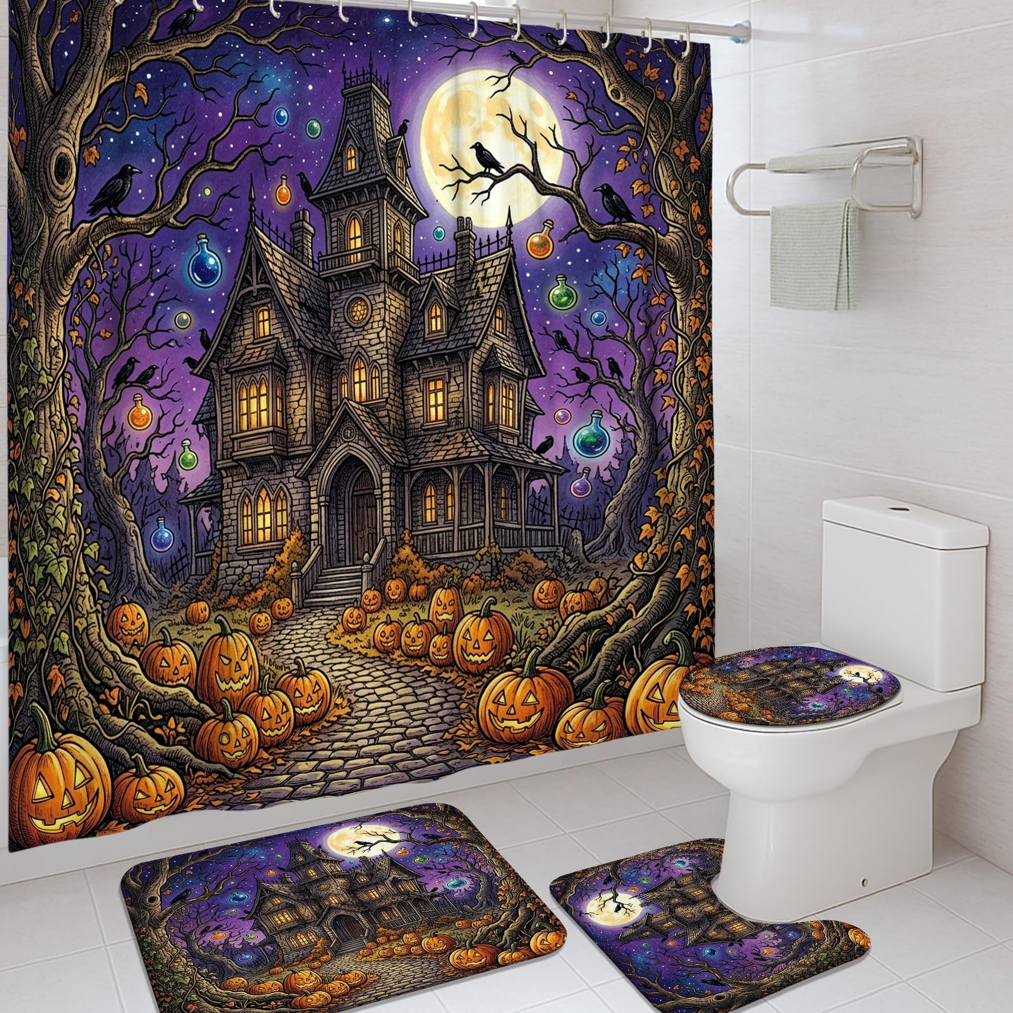 Rideau de douche fantastique 183x183 avec crochets pour stopper les éclaboussures