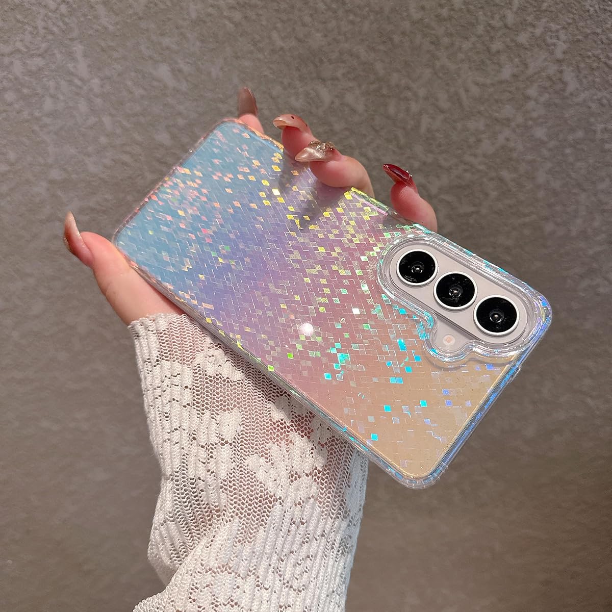 Magnetic for Google Pixel 10A Case Women,[Holographic Iridescent Color Changing Effect] Fashion Slim Cute and Unique Matt Protective Phone Cover for Pixel 10A