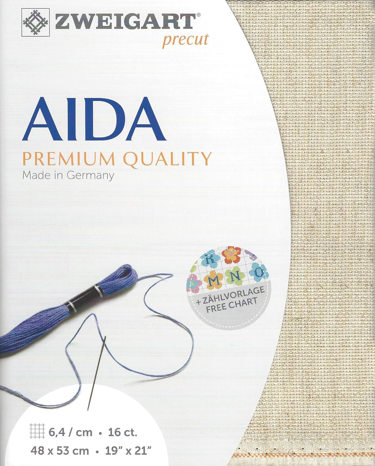 Wizardi Cashel 28 Count Dirty Flax. Needlework Canvas, Cross-Stitch Fabric, Embroidery Cloth, Needlepoint Canvas. 3281/326 Precut Zweigart