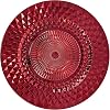 allgala Charger Plates, 13-Inch 6-Pack Heavy Duty Plastic Diamond Pattern Sparkling Wedding Black Charger Plates Halloween Decoration