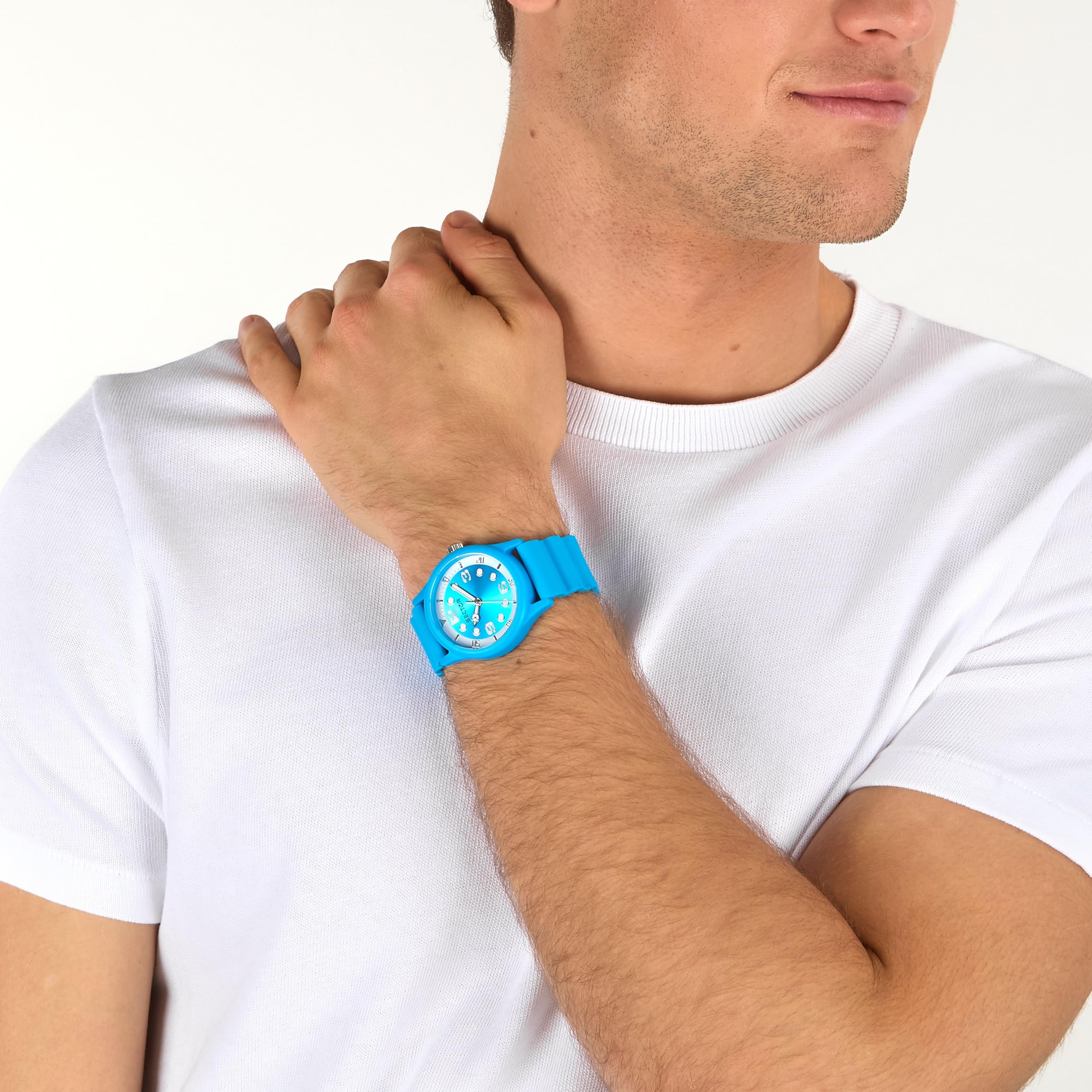 Sector No Limits Orologio Uomo, Solo tempo, Analogico, 41 mm, Collezione H2O, Silicone | Acciaio, Materiale Sintetico, Cassa 41mm, Forma Rotonda