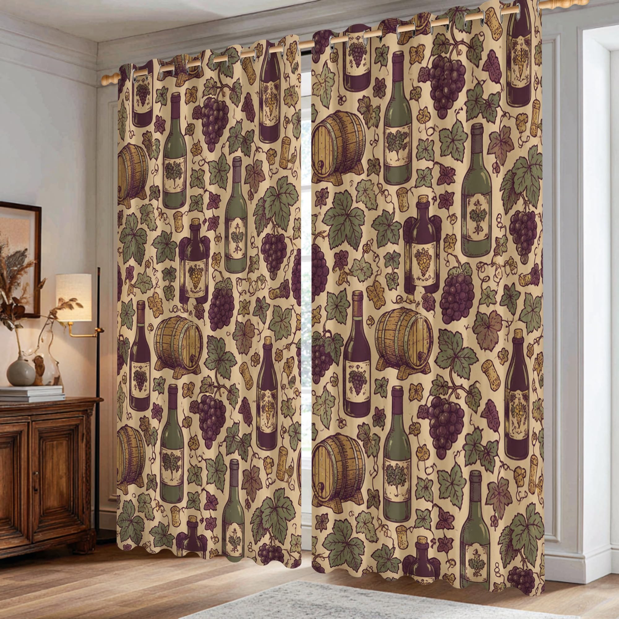 Rideaux occultants pour salon et maison de campagne au style traditionnel violet