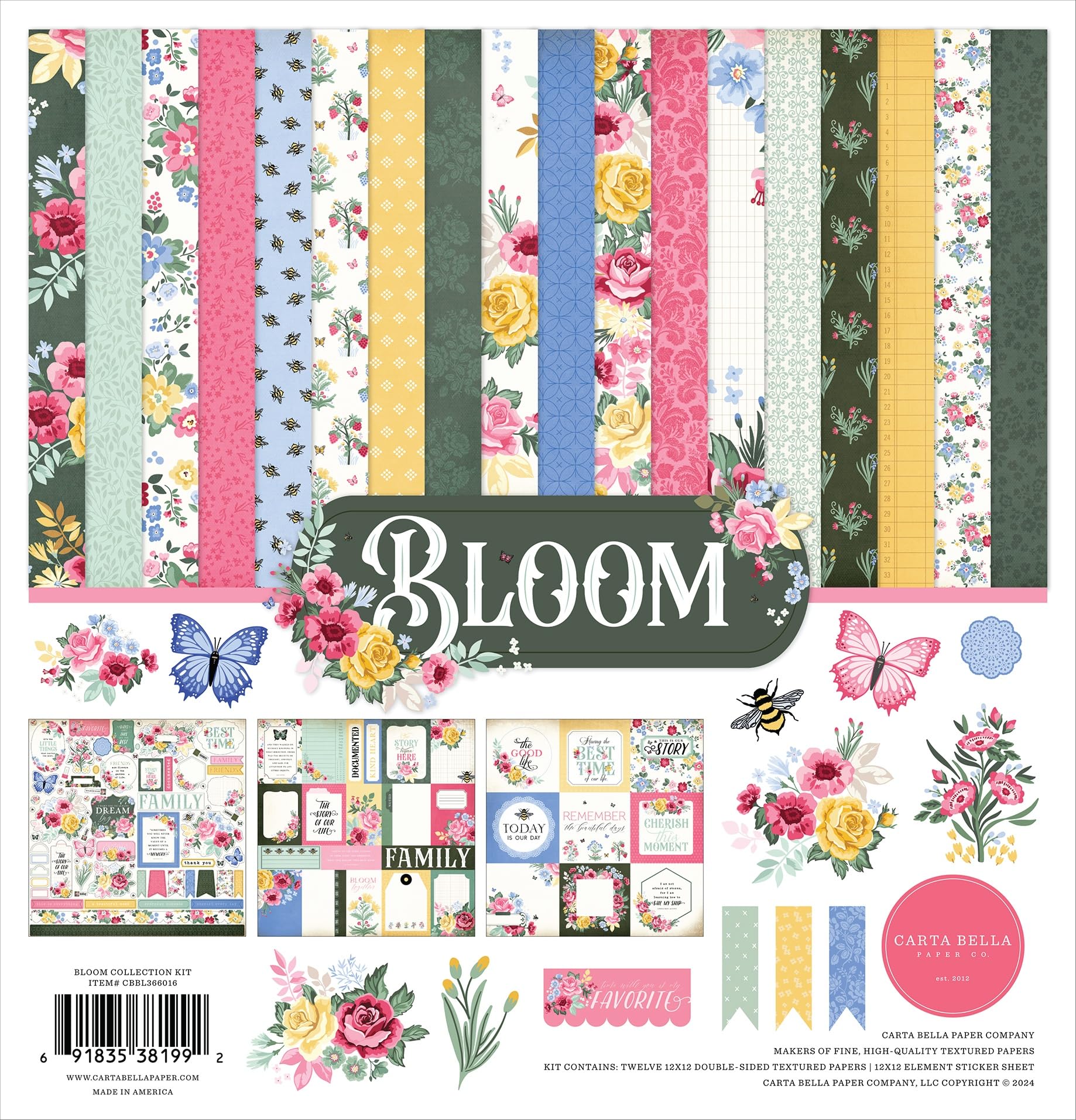 Echo Park Paper Collection Kit 12"X12"-Bloom