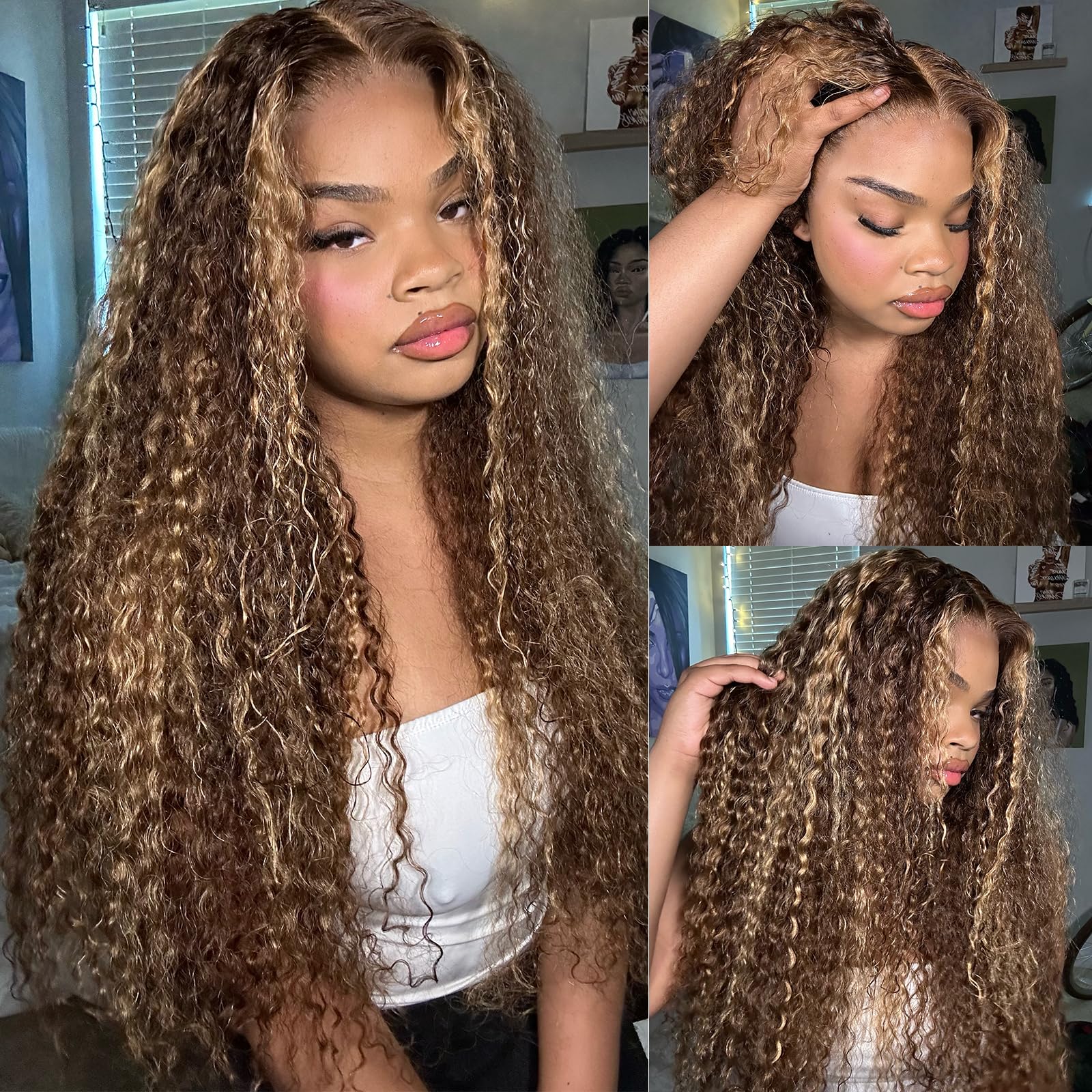 Amazon.com : ZLIKE 22inch Highlight 13x4 Transparent HD Lace Front