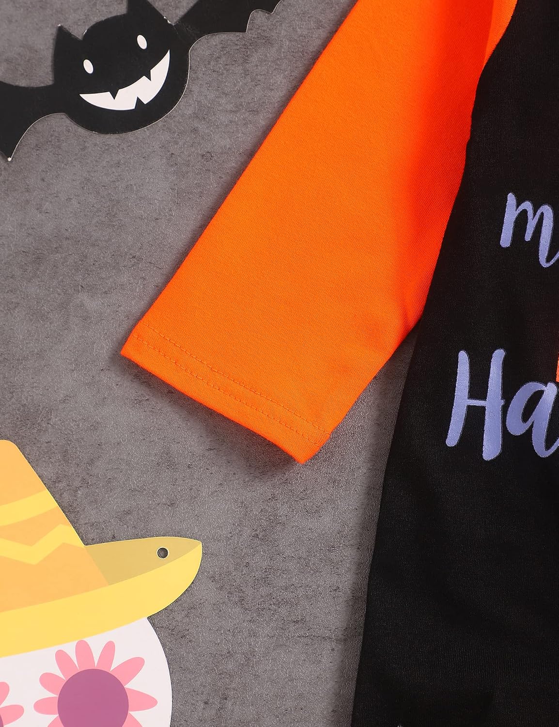 TUEMOS Baby Girl Halloween Bodysuit with Headband - First Halloween Clothes Set
