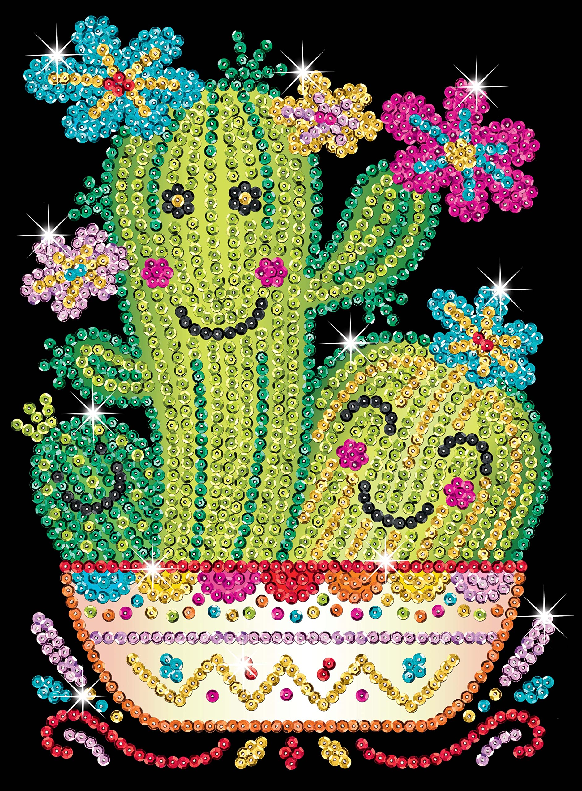 Sequin Art Red Series Cactus, Sparkling Arts and Crafts Kit; Creative Crafts for Adults and Kids