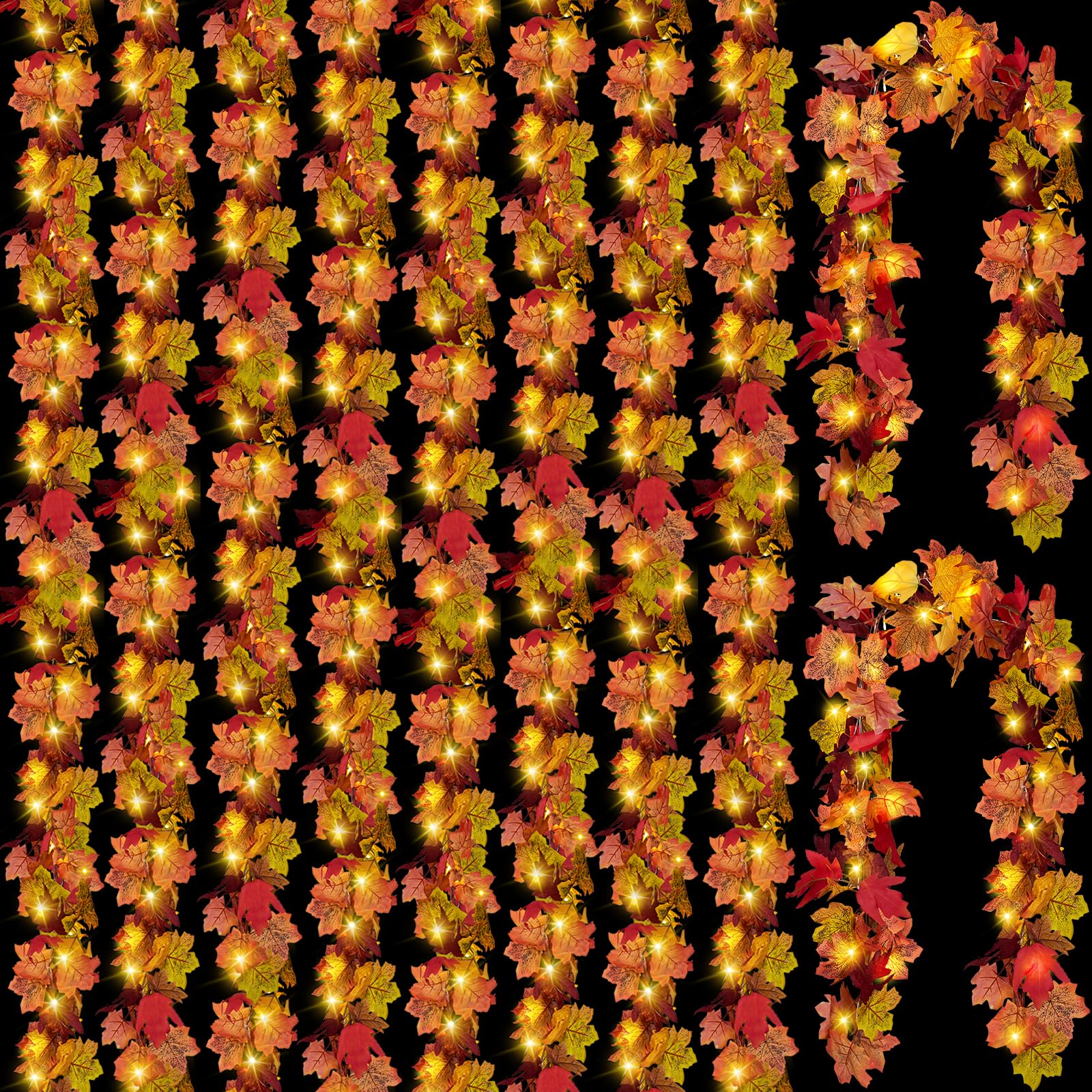 Fall Garland - 29.5ft Artificial Maple Leaves -12 Fall Garland - 29.5ft Artificial Maple Leaves -12