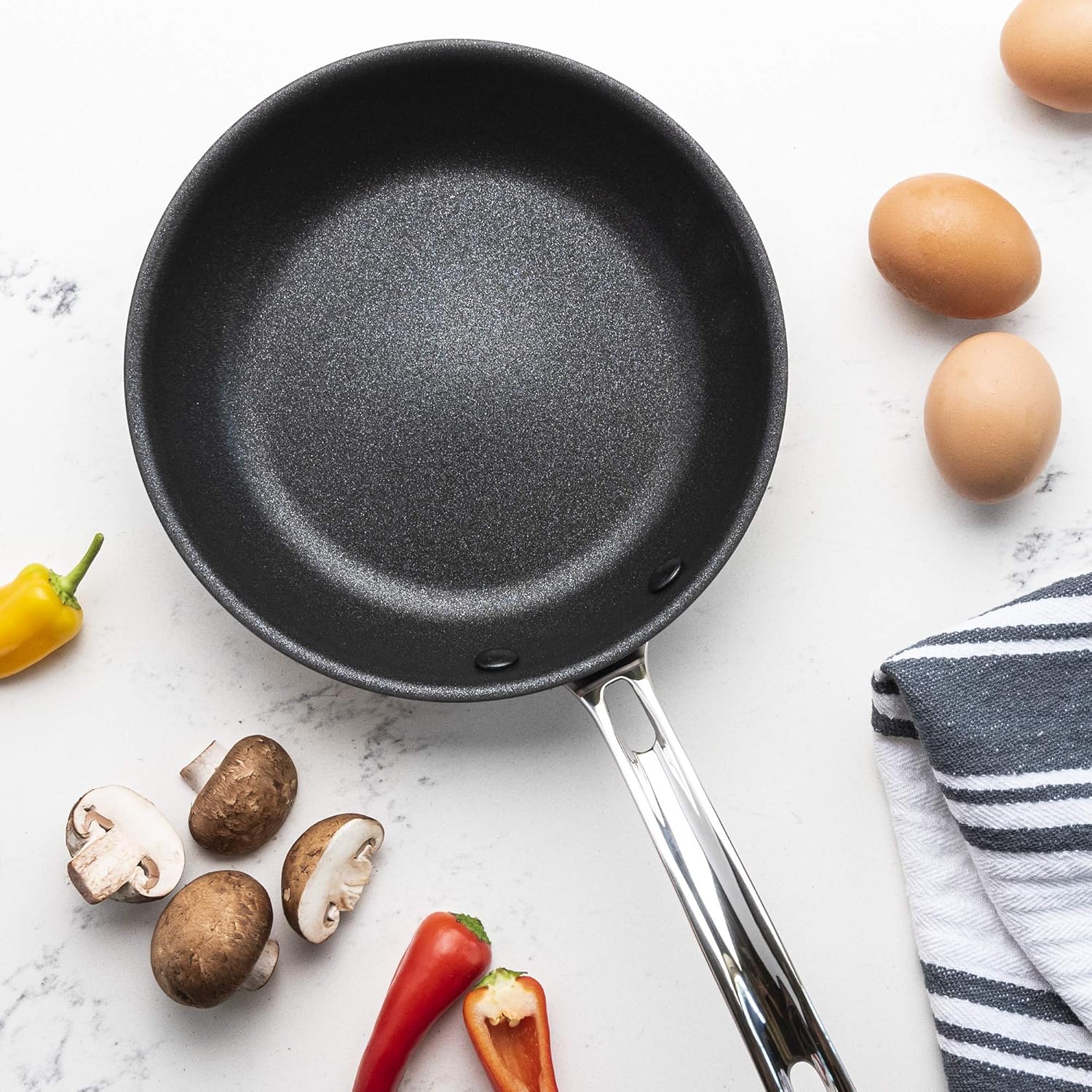 Viking Culinary 8" Nonstick Fry Pan Professional 5-Ply, 8 Inch, Satin FInish: Home & Kitchen