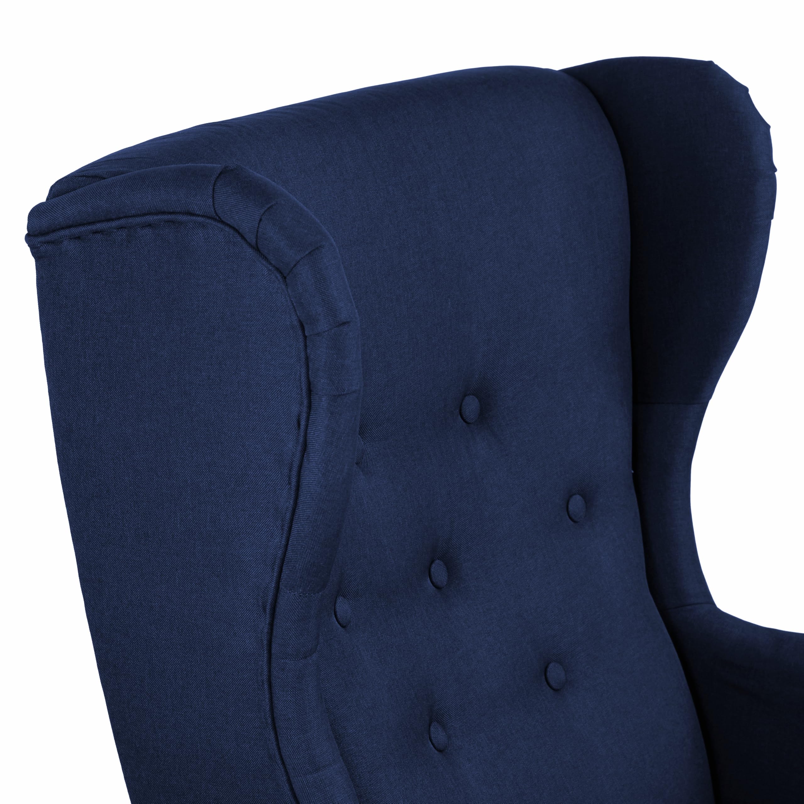 Totò Piccinni Set Poltrona e Pouf LILIBET classica comoda con braccioli e schienale alto per un massimo Relax (Set Poltrona con Pouf, Blu)