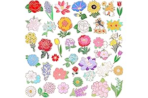 Giegxin Earth Day Lapel Pins Bulk of 40 Flower Enamel Pins