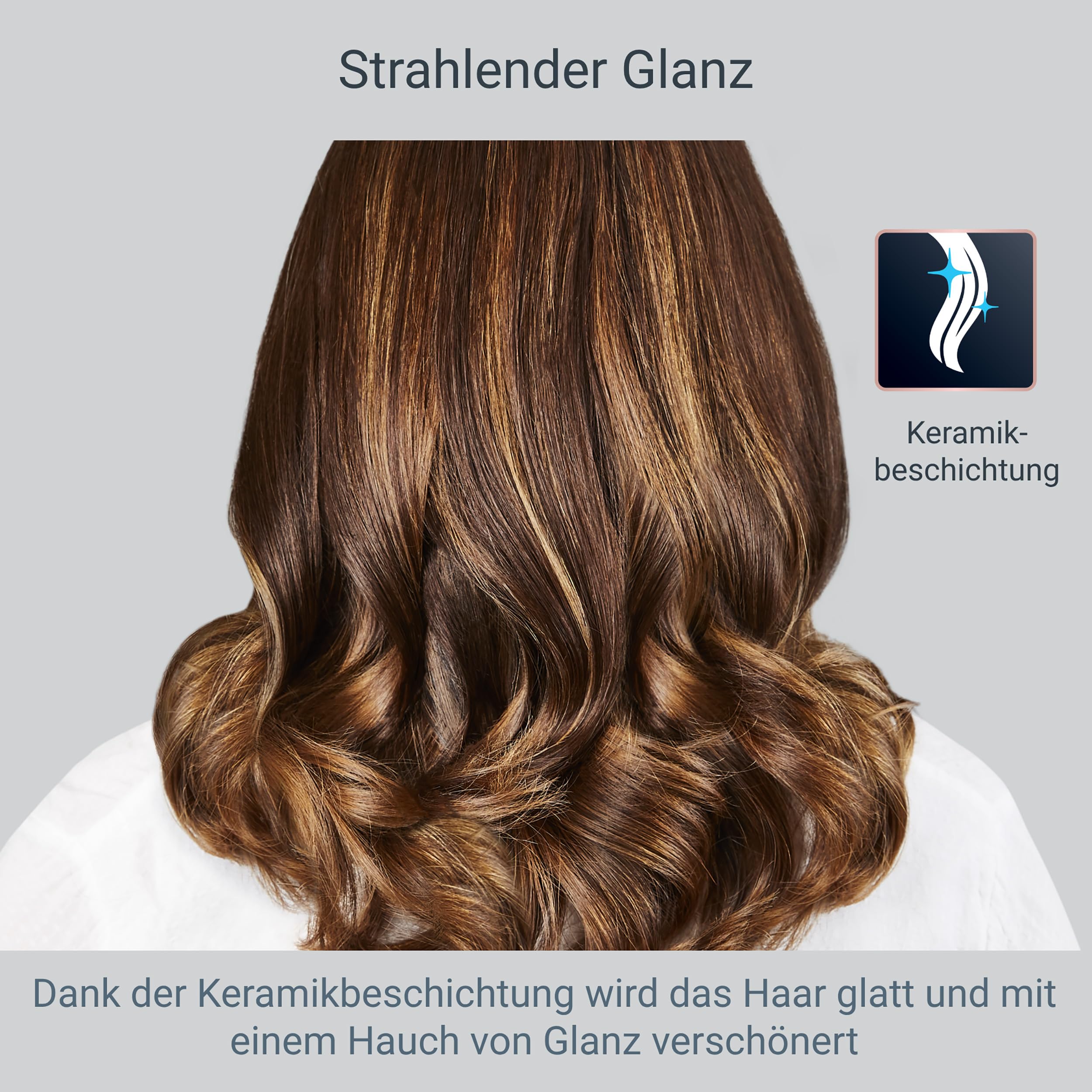 Rowenta Express Style 4-in-1 Warmluftbürste, 4 Aufsätze, keramikbeschichtet | Care-Einstellung, Airflow-Technologie, kühle Spitze, Verriegelungs- und Entriegelungstaste, Schwarz/Gold, CF6330F0