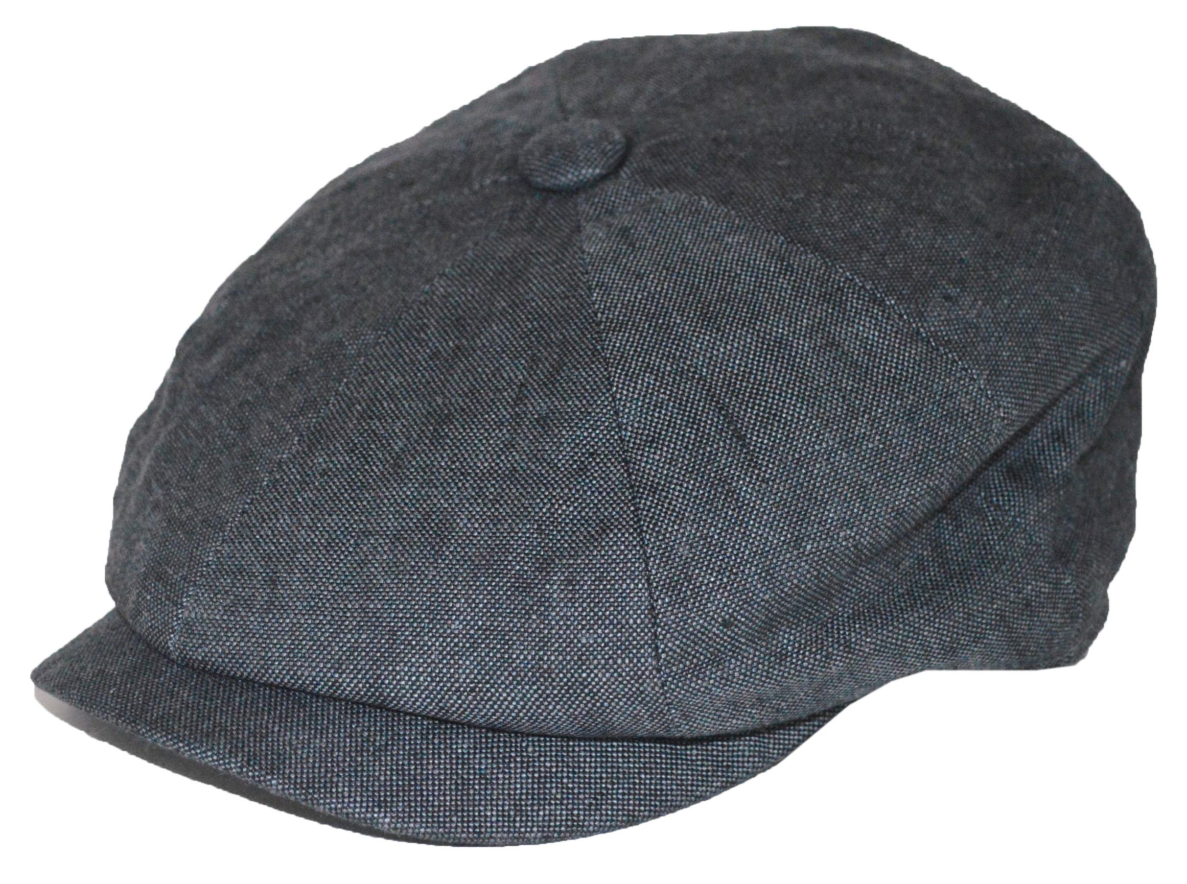 Failsworth Men's Charcoal `S Irish Linen Alfie Hat - (58Cm / Medium)
